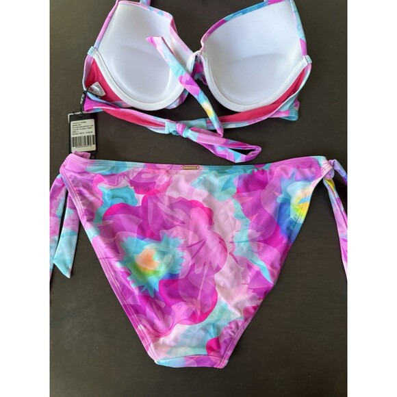 RELLECIGA Women's 2 Pcs Bikini Set Push Up Bikini Bathing Suit Sz L pink floral - Picture 14 of 16